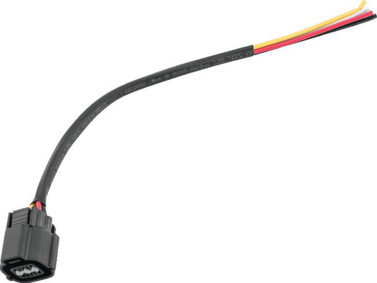 QuadBoss wiring pigtail for Polaris RZR and Ranger models, showing the connector and wiring harness for vehicle electrical connections.