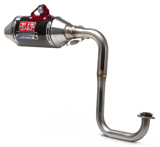 YOSHIMURA Signature RS-2 full system UTV exhaust with polished stainless steel finish and sleek design.