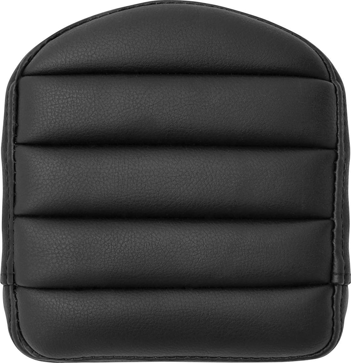 Black SADDLEMEN Sissy Bar Pad with Tuck-n-Roll design, fits seats on motorcycles for a stylish, comfortable look.