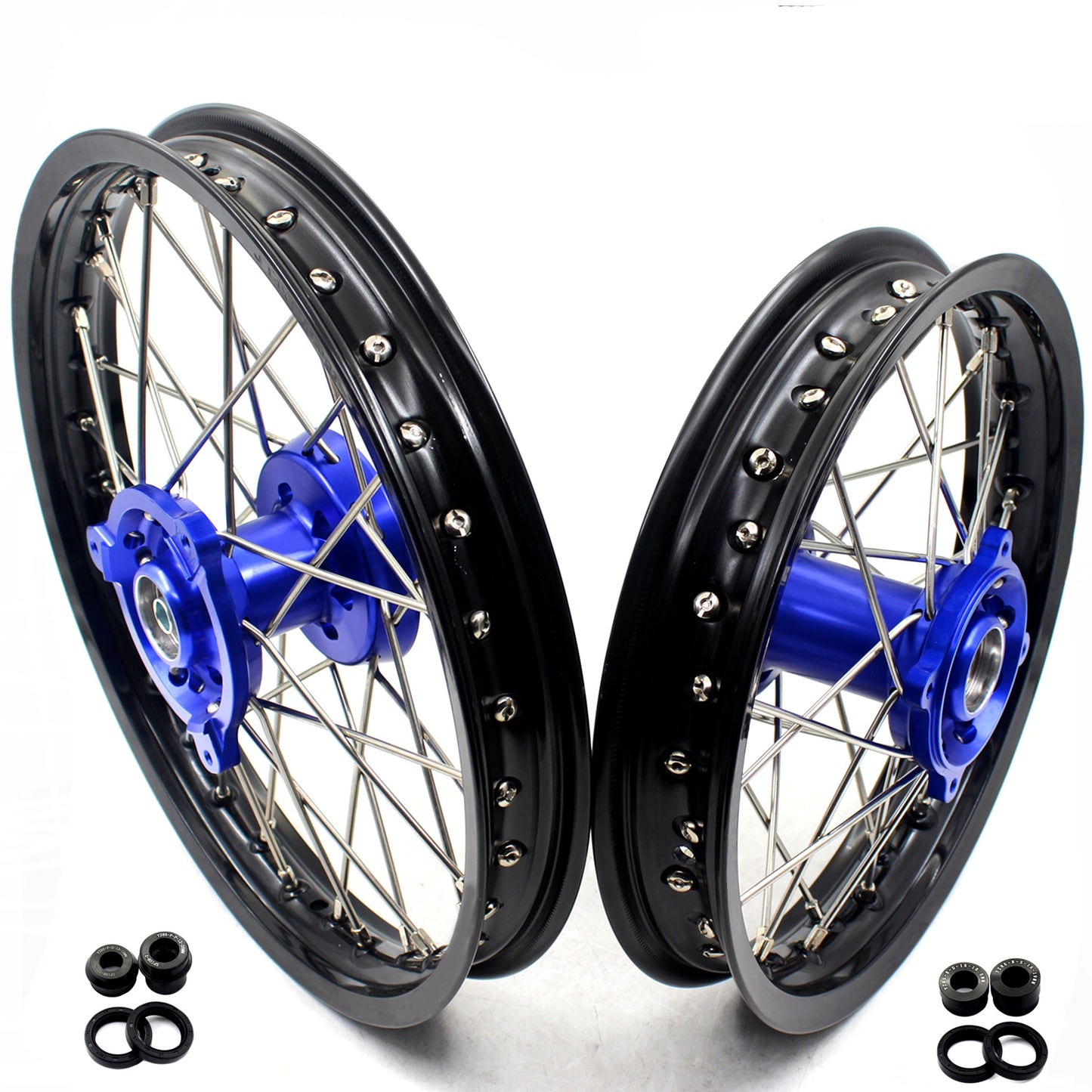 KKE 14 & 12 Kids Wheels Rims Set for YAMAHA YZ65 2018-2023 Blue - Howling Moto