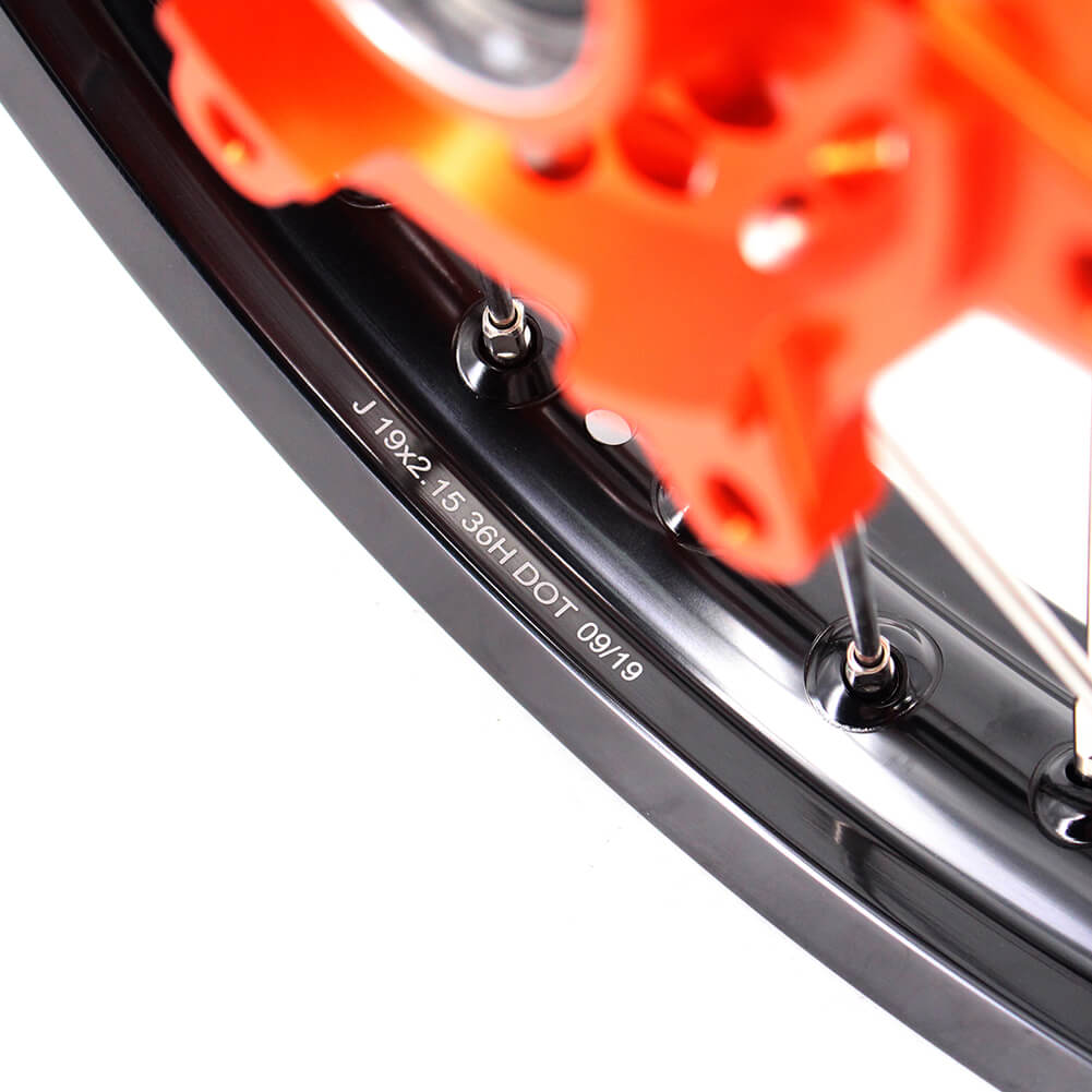 KKE 1.85*19 & 2.15*19 Flat Track Wheels for KTM EXC EXC-F EXC-W 125-530CC 2003-2024 Spoked Rims - Howling Moto