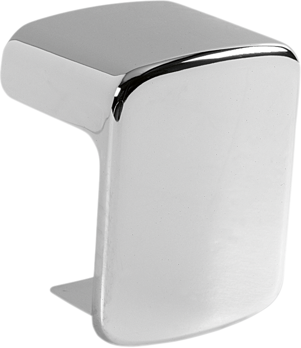 Chrome coil cover for Harley Davidson motorcycle, designed by Drag Specialties, with a sleek polished finish.