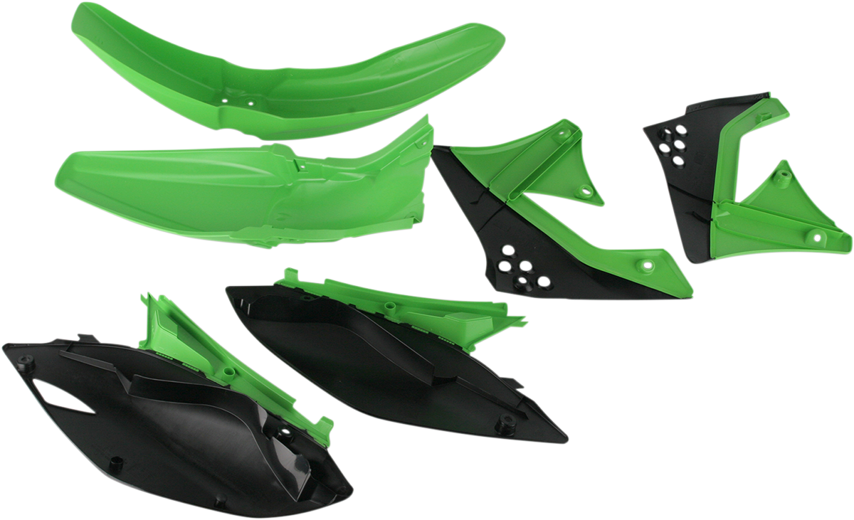 Acerbis OEM standard replacement body kit by Bill's Exhausts, showing the assembled motorcycle body parts for repair or customization.