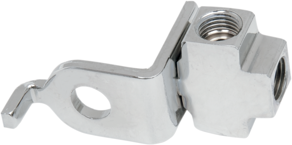 DRAG SPECIALTIES brake line tee for front brake system, metal fitting with multiple connection ports, used in motorcycle brake lines