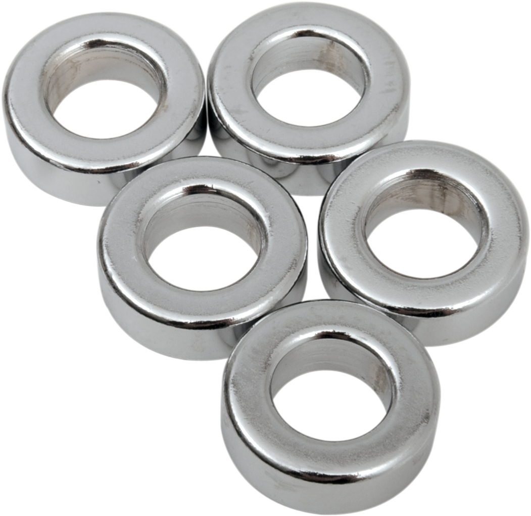Chrome Drag Specialties Spacer Pack MPB514 with 3/8" x 3/4" x 1/4" spacers for motorcycle spacer kit installation