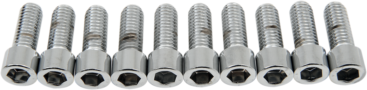 Coarse-thread socket-head bolts by DRAG SPECIALTIES, 3/8-16 x 1 inch size, showing metal bolts with socket heads.
