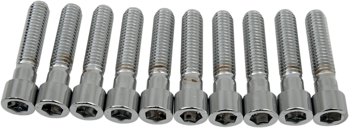 Coarse-thread socket-head bolt from DRAG SPECIALTIES, 3/8-16 x 1-3/4 inches, pack of individual bolts, sturdy metal hardware.