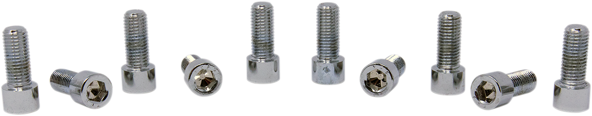 Set of 10 DRAG SPECIALTIES MPB226S fine thread socket-head bolts, 5/16"-24 x 3/4", for motorcycle or machinery repairs.