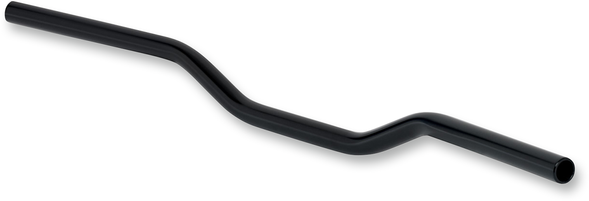 Black BILTWell Tracker handlebar for motorcycles, featuring a sleek, curved design suitable for custom or vintage bike builds.