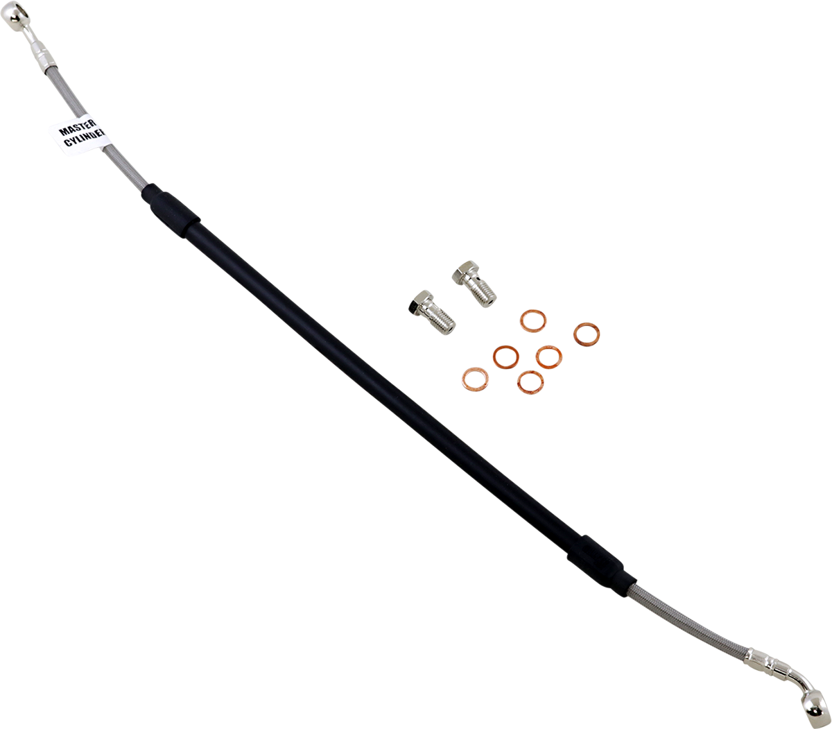 GBRAKES stainless steel brake line kit for bikes, showing the durable, flexible brake hoses with fittings for improved stopping power.