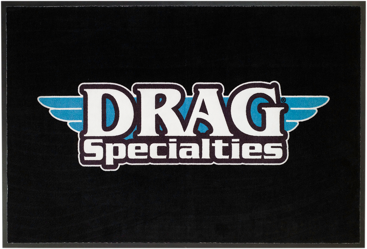 Drag Specialties floor mat measuring 48x72 inches with a textured surface, designed for motorcycle or vehicle protection.