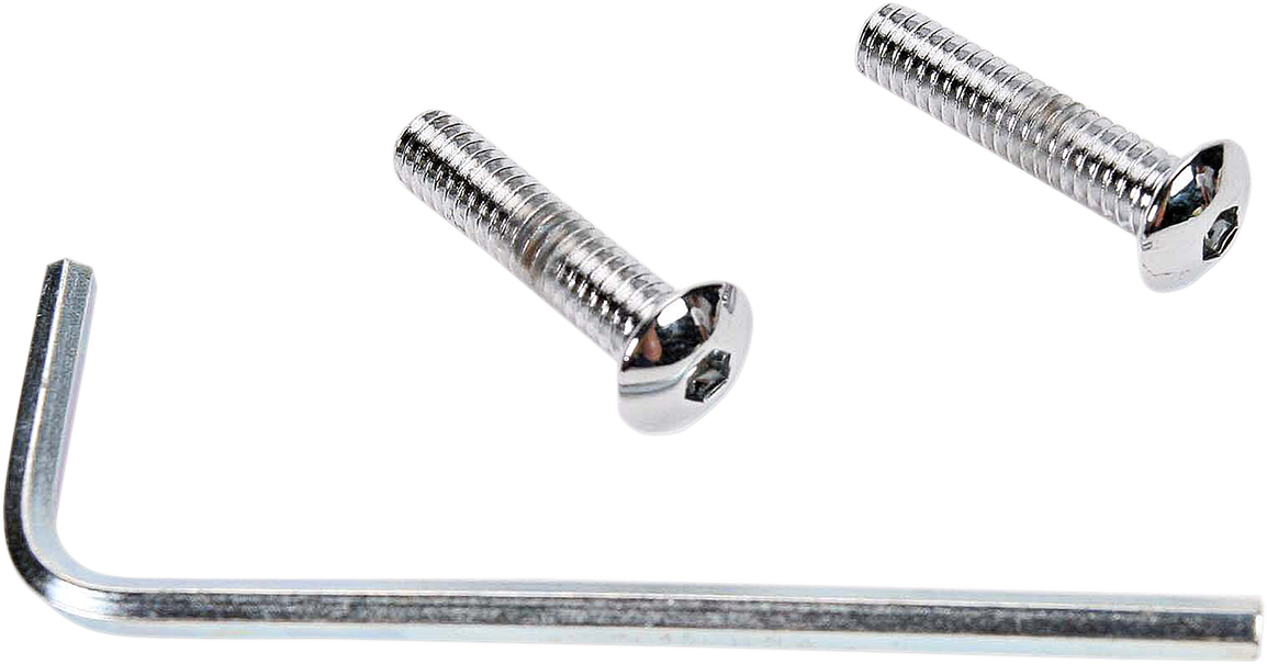 DRAG SPECIALTIES MK125 bolt set for point cover on Harley-Davidson motorcycles from 1979 to 2003, shown on a clean background.
