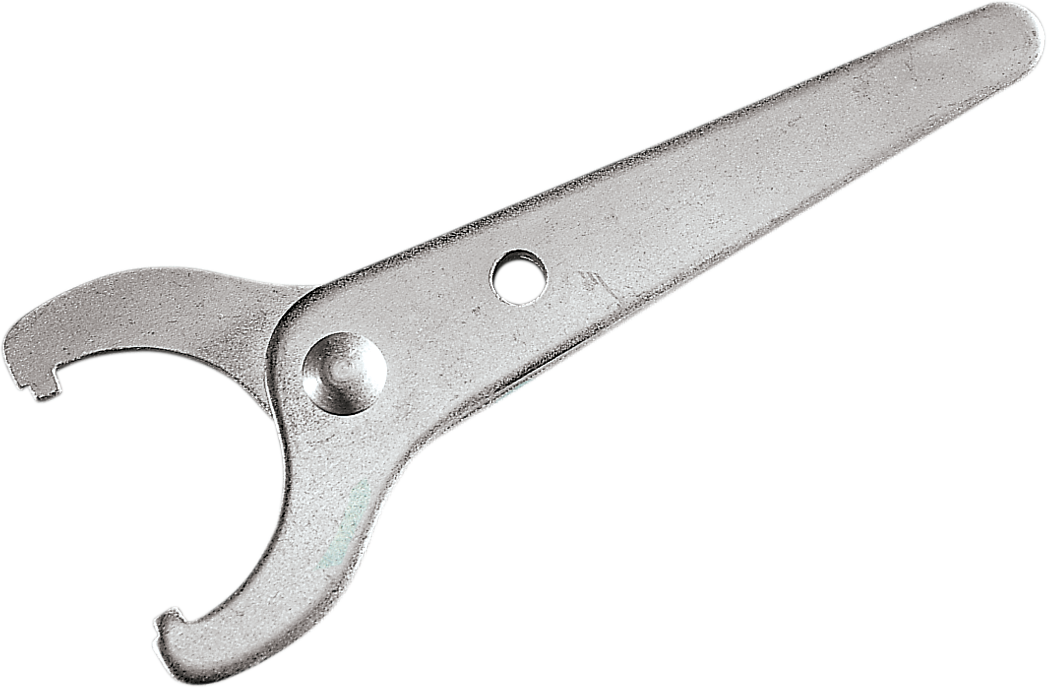 DRAG SPECIALTIES zinc-plated shock spanner wrench for motorcycle rear shock spring adjustment, model 77-2003-BC3.