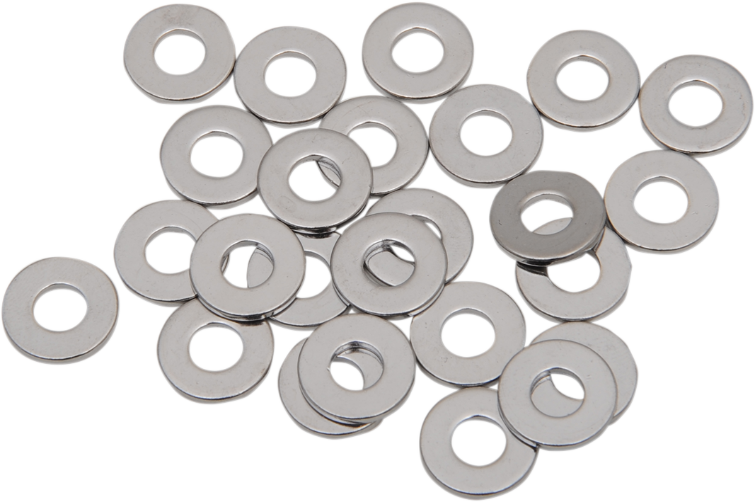 Steel USS washer #10 from Drag Specialties, durable fastener spacer for motorcycle assemblies, shown in a close-up image.