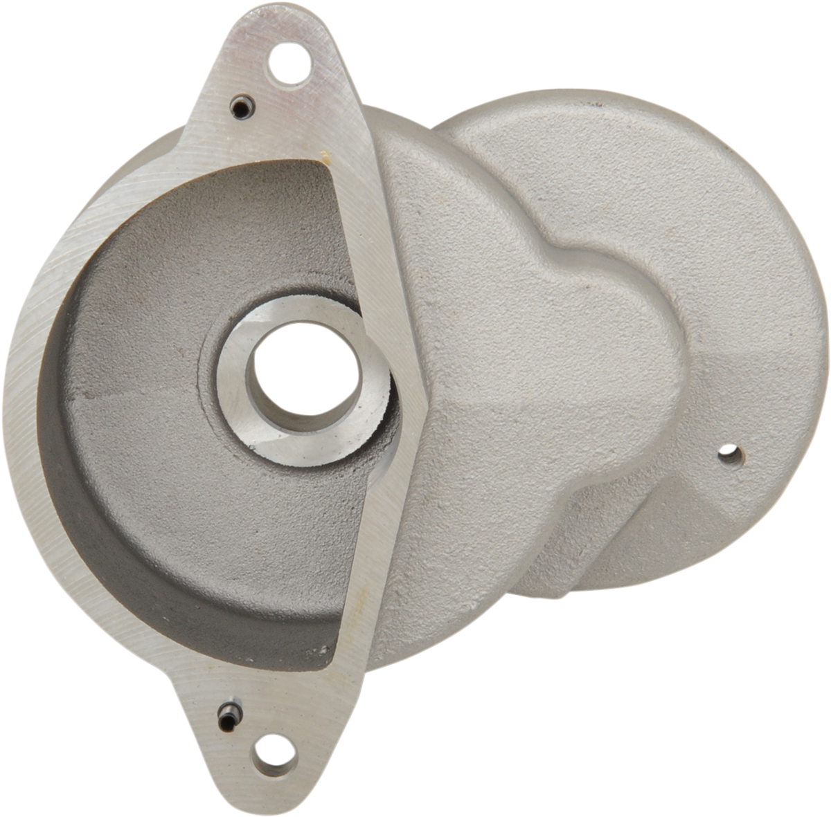 DRAG SPECIALTIES Harley Davidson starter shaft housing part 70124 showing metal housing with mounting points and internal components.