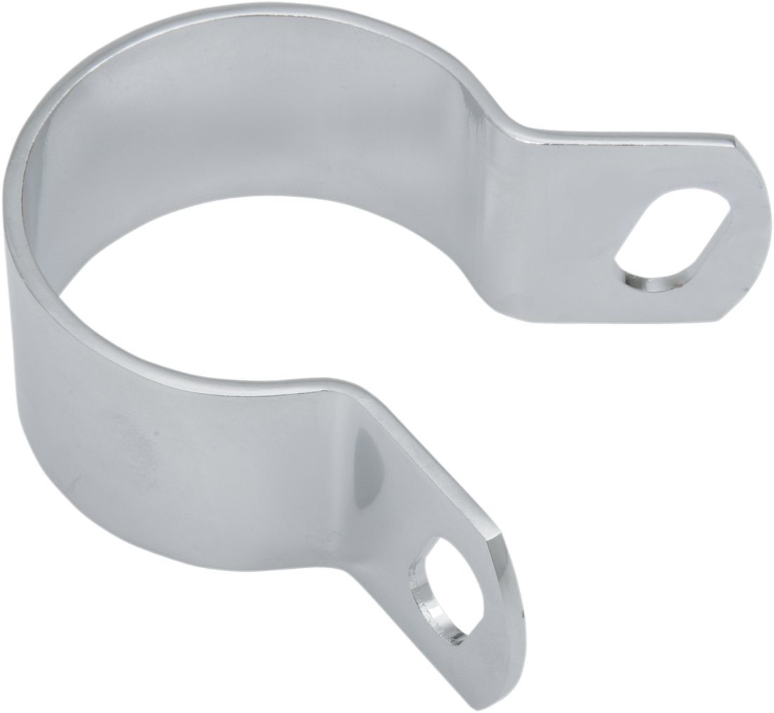 DRAG SPECIALTIES Midway Drag Exhaust Clamp for FXR motorcycle, part No. 14-0542-SC1, shown in a close-up view
