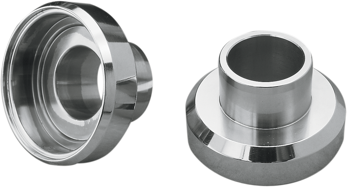 Chrome Timken-Type Neck Post Bearing Cup for motorcycles by DRAG SPECIALTIES, shown in a close-up image.