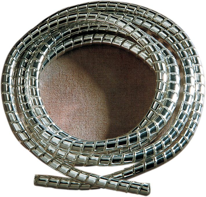 Chrome cable and wire covering by Drag Specialties, 5/16-inch diameter, with part number 33-6009-HC4, designed for motorcycle wiring.
