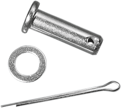 Chrome Clevis Pin Kit from DRAG SPECIALTIES showing metal pins and hardware for motorcycle suspension or linkage repair.