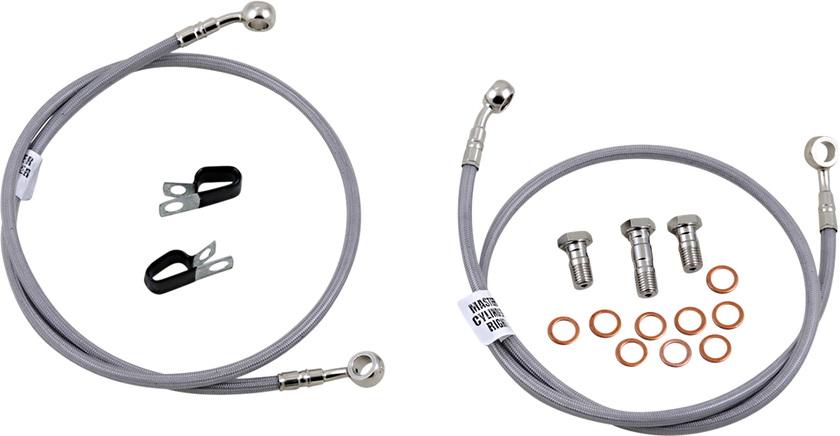 GBRAKES Stainless Steel Brake Line FK003D743-2 for Enhanced Motorcycle Braking Performance