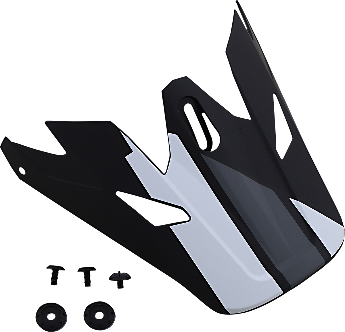 Z1R Z1R Rise visor for Evac helmets in matte black, white, and gray, made by Z1R, with part number 0132-1397.