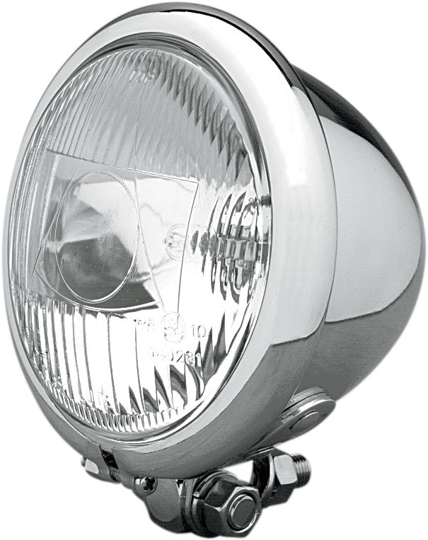 Chrome swivel mount spotlight by Drag Specialties, 4.5-inch with H3 12V 55W bulb for motorcycle or vehicle lighting.
