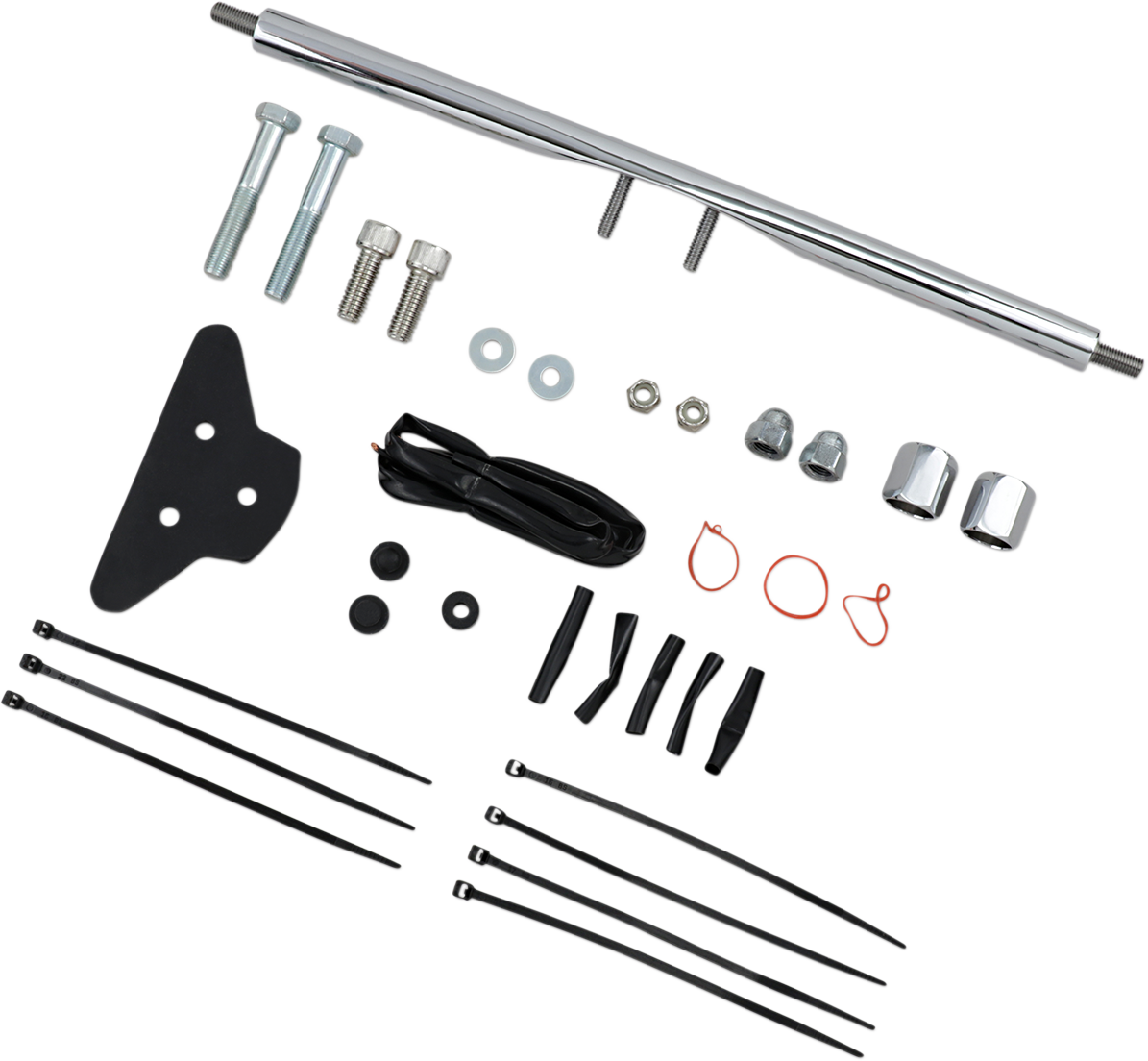 DRAG SPECIALTIES turn signal relocation kit for '73-'01 FX XL motorcycles, includes mounting hardware and instructions.
