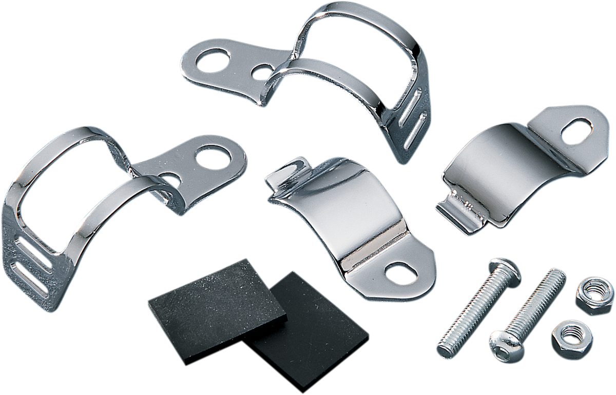 Drag Specialties fork-mount marker light brackets for 35-39 mm fork tubes, designed for easy installation on motorcycle front forks.