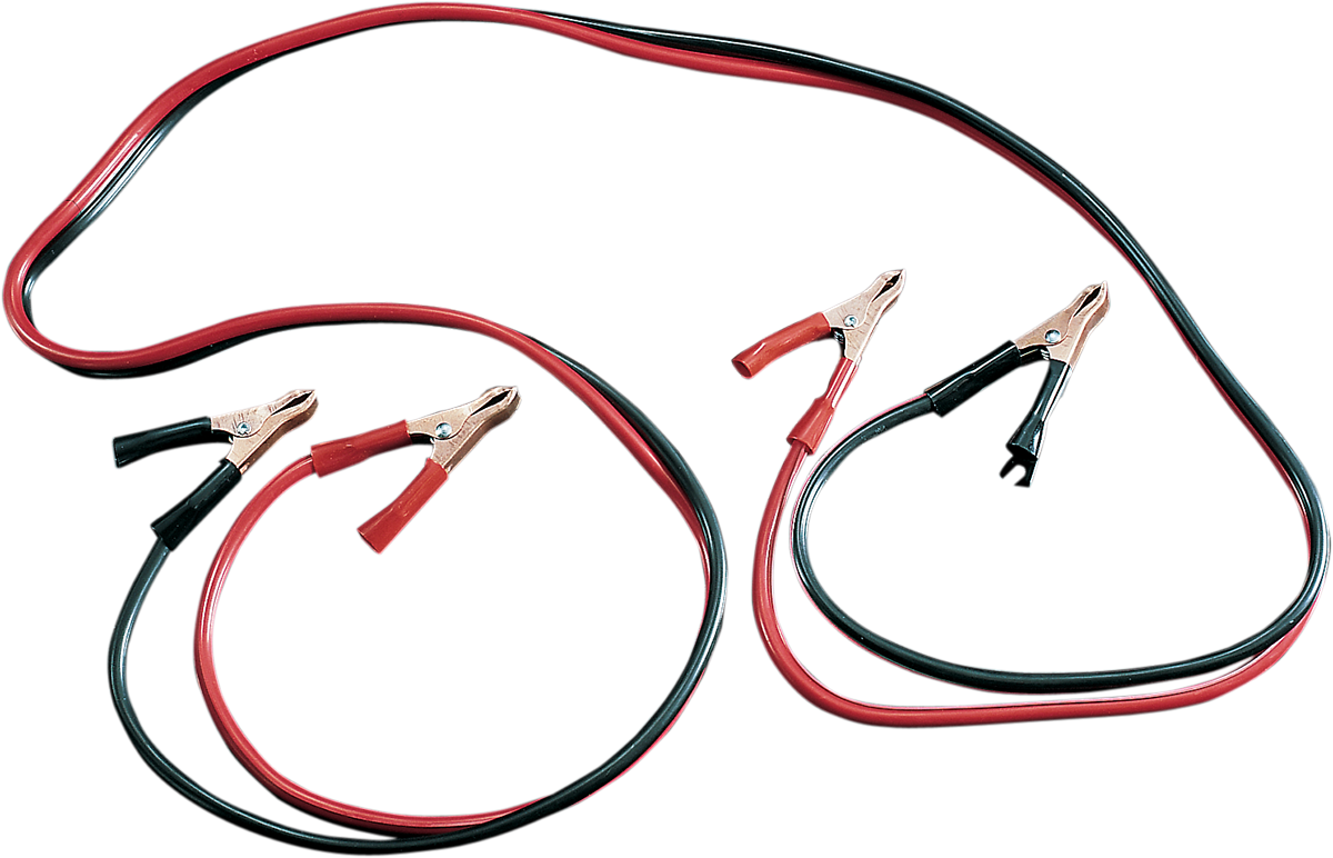 DRAG SPECIALTIES 6 ft battery jumper cable with durable coating and rubber-grip handles for safe, reliable vehicle jump-starting.