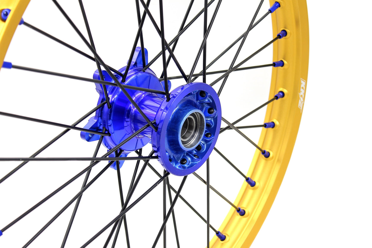 KKE 21"&19" Mx Dirtbike Cast Wheels For YAMAHA YZ125 YZ250 YZ250F YZ450F Gold Rim Black Spokes - Howling Moto