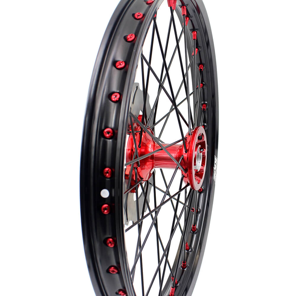 KKE 21 & 19 Cast Wheels for HONDA CR125R 96-97 CR250R 1996 CR500R 96-01 Black Spoke Disc - Howling Moto