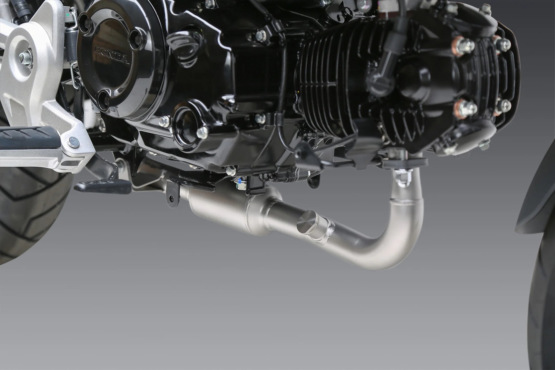 Yoshimura GROM 2022-25 RS-9T Stainless High Mount Full Exhaust, w/ Stainless Muffler - Howling Moto