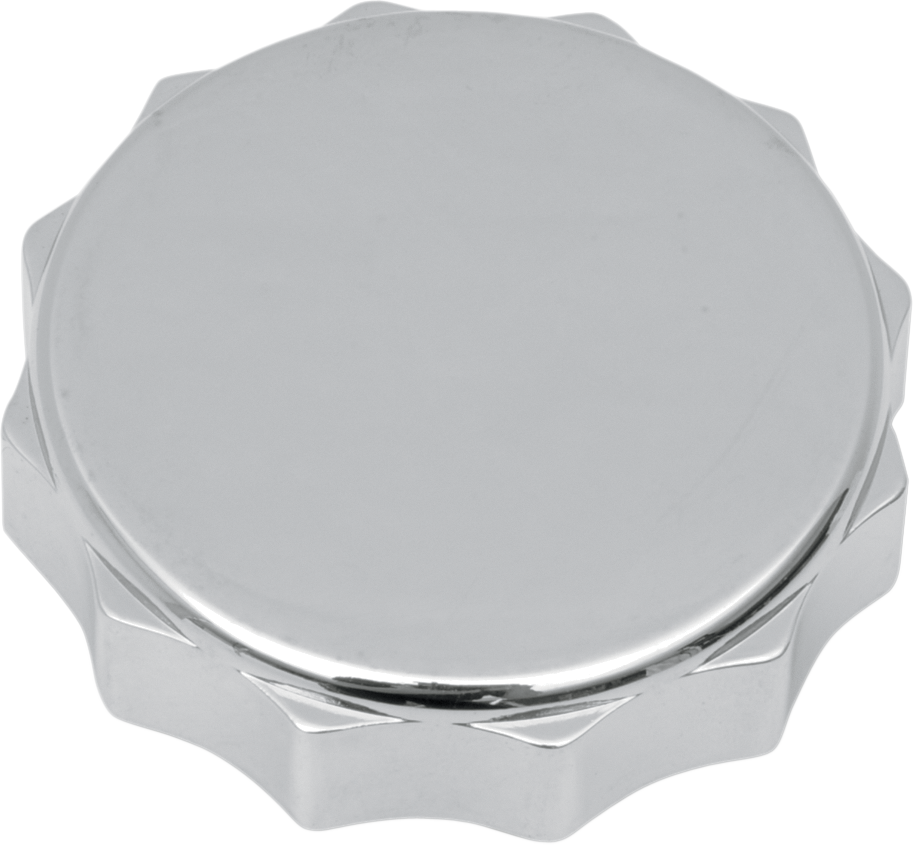 DRAG SPECIALTIES Deluxe Twist-On Gas Cap with Vent for motorcycle fuel tanks, featuring a black finish and secure twist-on design.