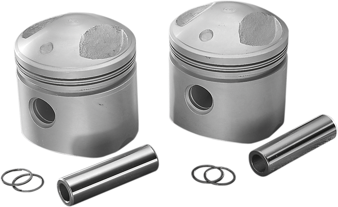 Drag Specialties OEM-quality cast aluminum piston for Harley-Davidson motorcycles, model 750702-BX-LB1, shown in this image.