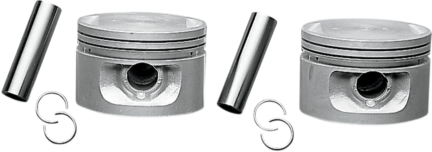 DRAG SPECIALTIES Evolution Piston 750742-BX-LB1 for Harley-Davidson engines, showing the piston with detailed craftsmanship.