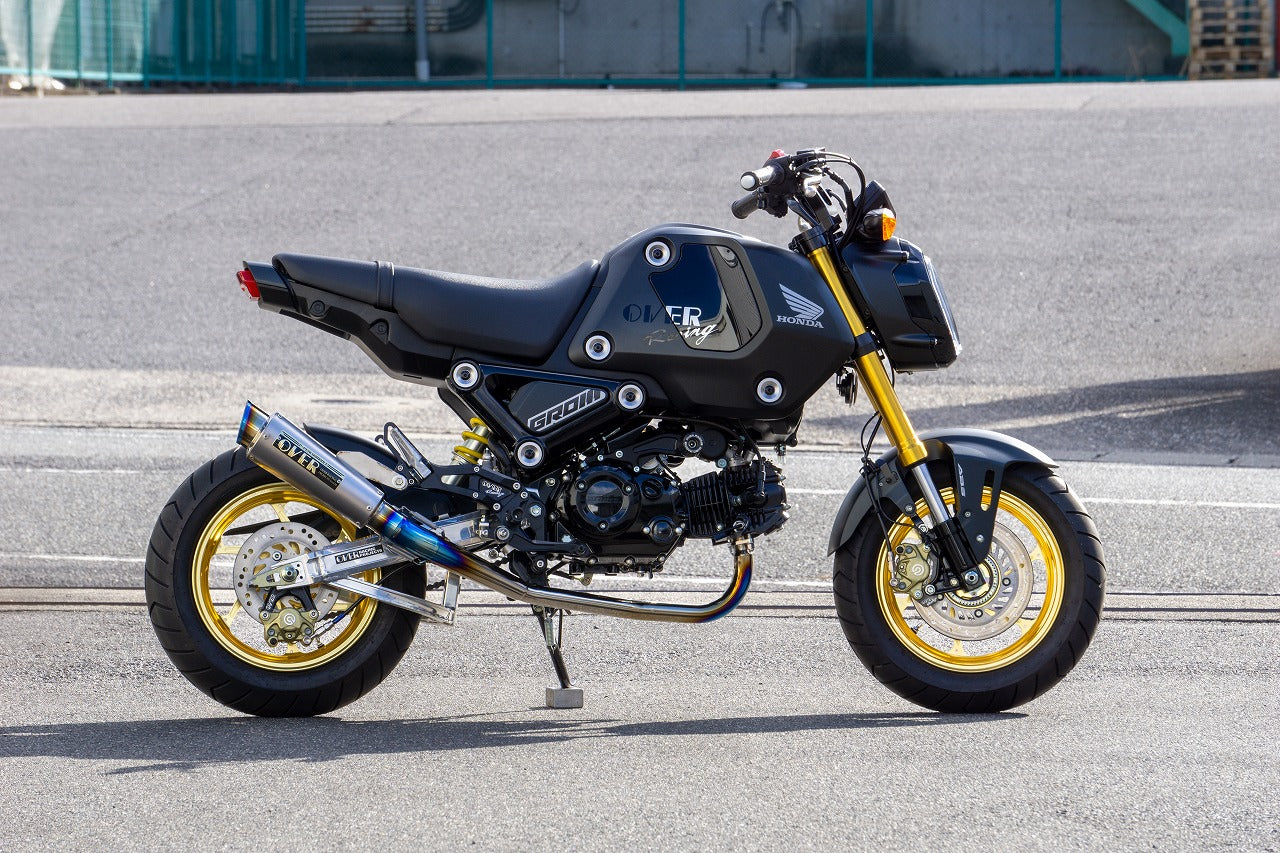 OVER RACING GP-PERFORMANCE RS-R FULL TITANIUM FULL EXHAUST - 2022+ HONDA GROM - Howling Moto
