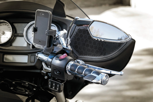 Kuryakyn, Kuryakyn Scythe Chrome Mirrors with Optical Glass and Streamlined Design for Motorcycles - Part Number 1449