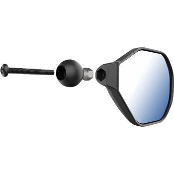 RAM MOUNTS Tough-Mirrorâ„¢ side view oval black right-side mirror with ball mount, compatible with Bill's Exhausts products.