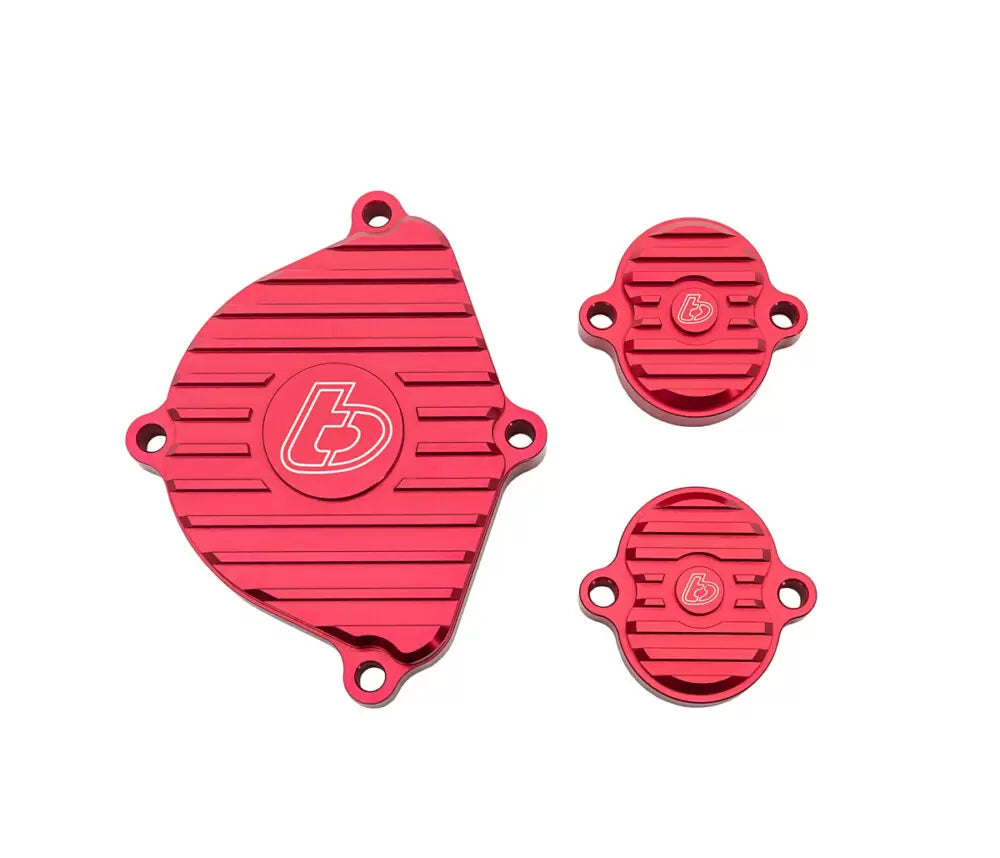 TB Billet Camshaft and Tappet Cover Set, Red - Howling Moto