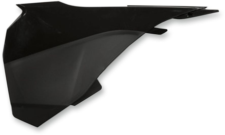 Acerbis black airbox cover for motorcycle, body part with smooth matte finish, designed for durability and fit.