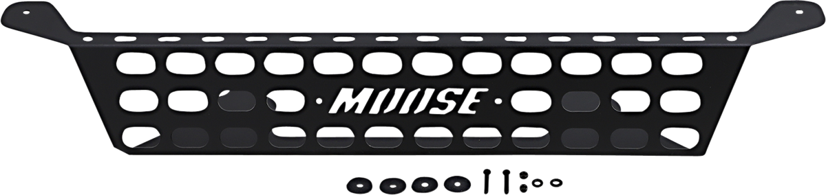 MOOSE OFFROAD bed enclosure for Can-Am Maverick, durable black truck bed cover with secure latches and rugged construction.