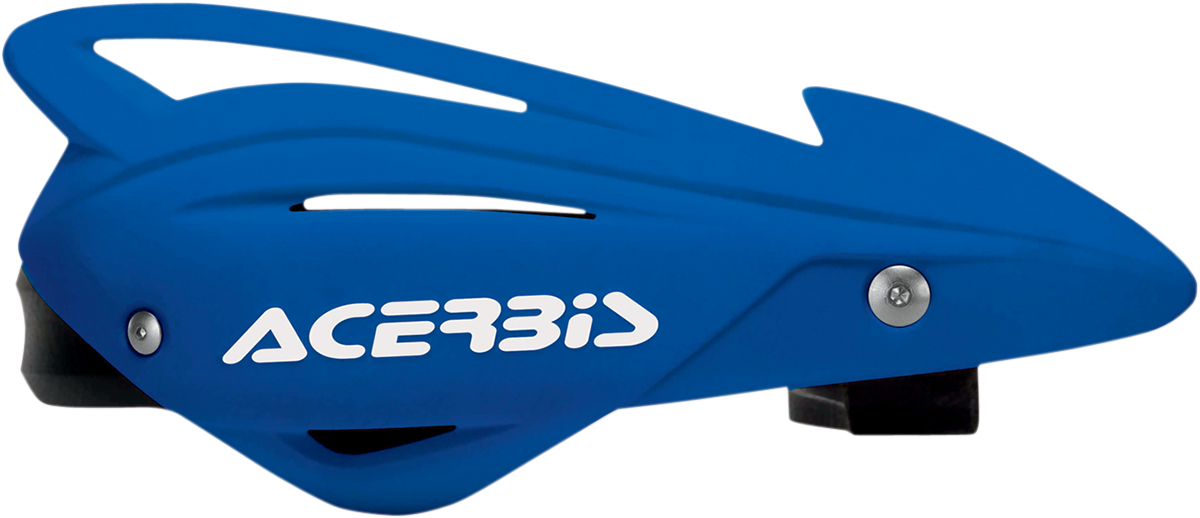 Acerbis Tri Fit Blue handguards for motorcycle handlebars, with durable body and mounting hardware, designed for off-road riding.