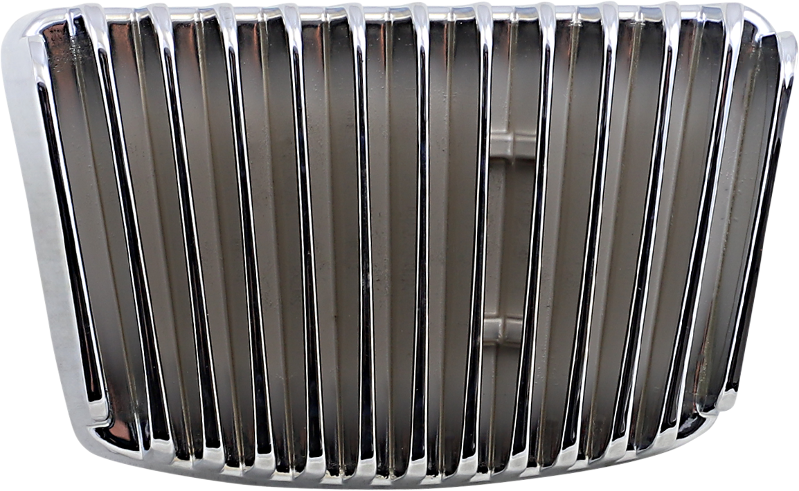 Chrome voltage regulator for Harley Davidson by Drag Specialties, showcasing a sleek metal finish and mounting connections.