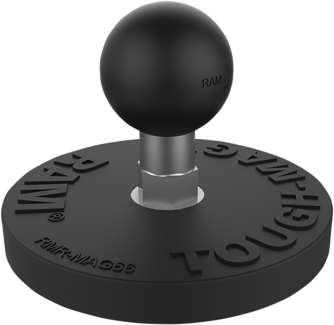 Bill's Exhausts RAM MOUNTS Ball Mount Tough-Mag engine mount with 66mm size, designed for secure equipment installation.