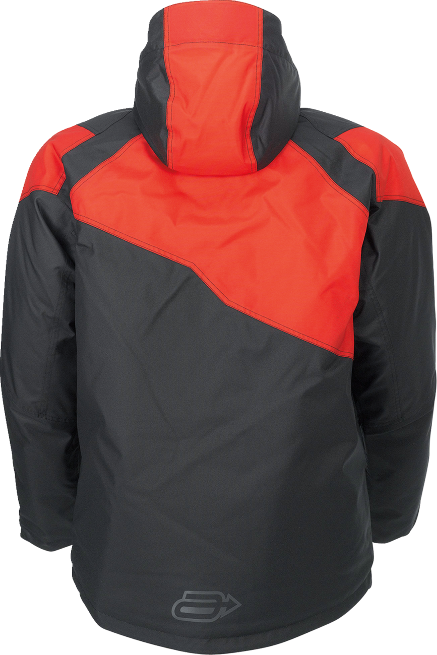 Bill's Exhausts ARCTIVA Pivot 5 hooded jacket in black and red, 3XL, with a front zipper and adjustable hood.