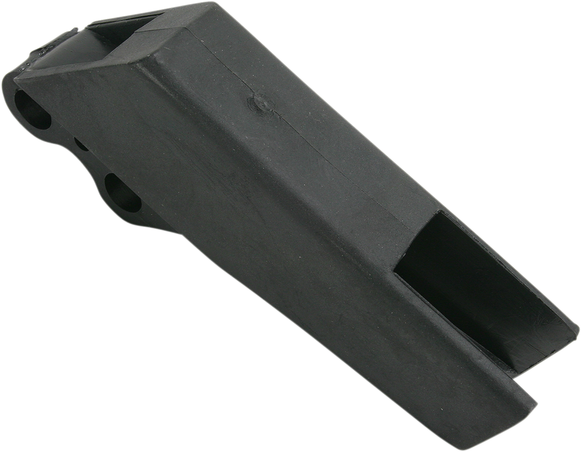 Black ACERBIS chain guide for Kawasaki motorcycles, shown as a sturdy body component with mounting points.