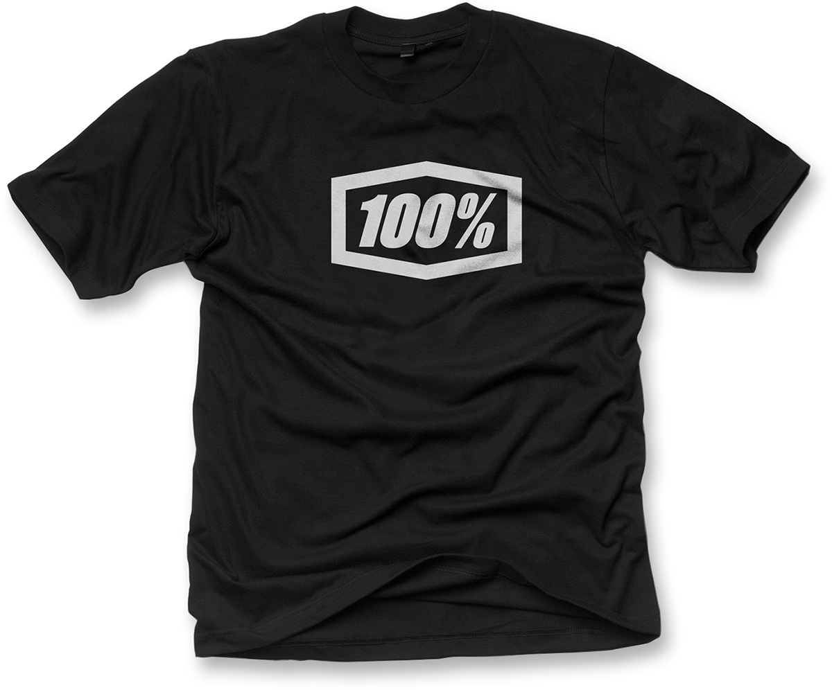 100% Icon T-Shirt - Black - Medium 20000-00021 - Howling Moto