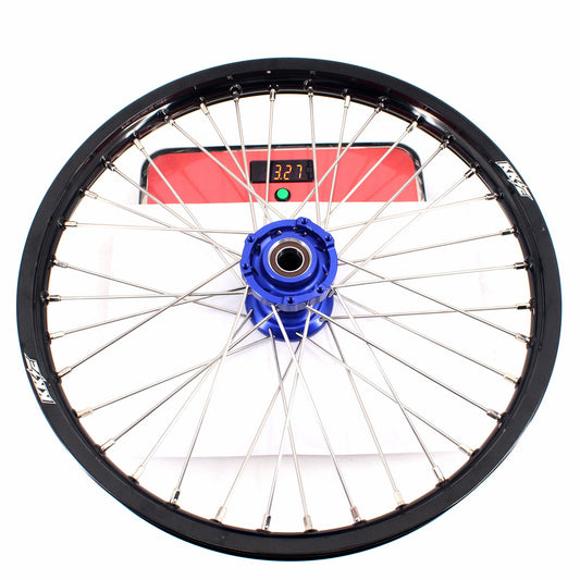 KKE 21 & 18 Enduro Rims for TM EN MX SMR 125-300 Blue Hub Black Rims