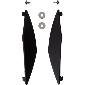 Rubatone black ICON Domain™ side covers for helmets, showing sleek, durable helmet parts with matte black finish.