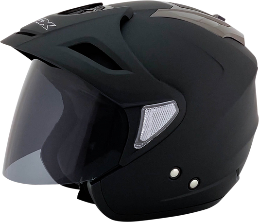 Bill's Exhausts AFX FX-50 helmet shield in dark smoke, outer view showing tinted visor and sleek helmet design.